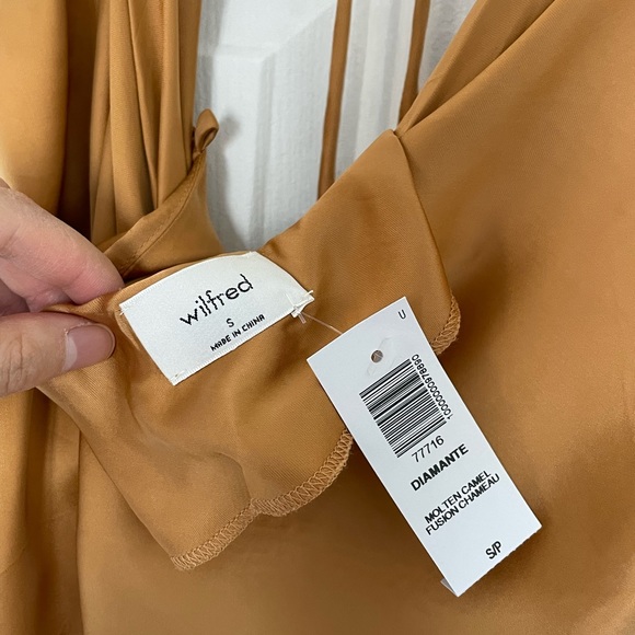 New Aritzia Cowl Neck Diamante Dress - Picture 8 of 10